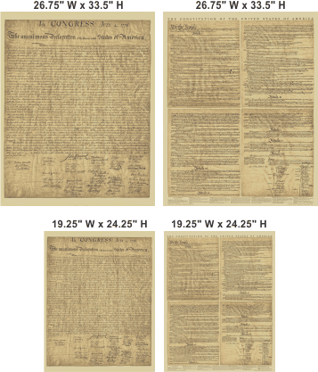 Declaration and Constitution Commemorative Set (Total of 4 prints)